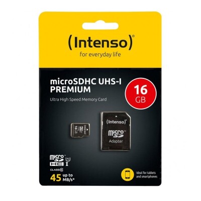 Intenso Micro SD CARD 16GB class10 with adapter